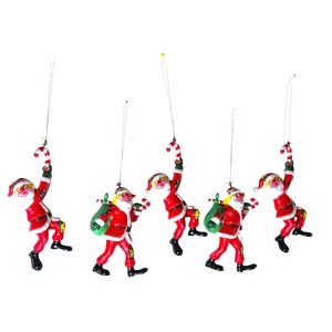 Vintage 1986 Enesco Santa Clown Ornaments Lot of 5‎ Hong Kong Christmas Circus